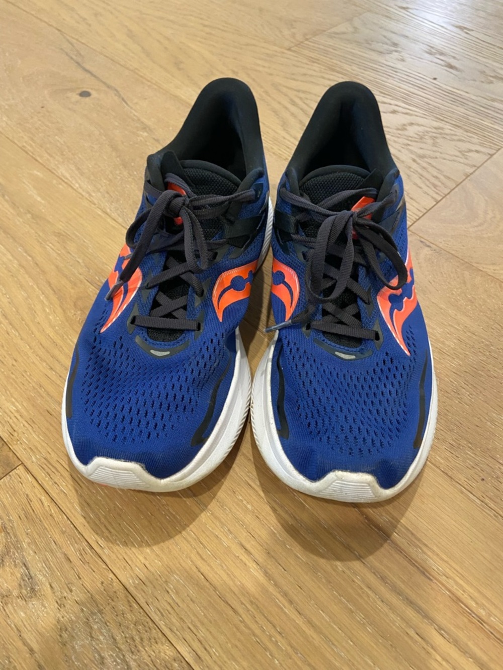 Saucony Ride 15 Sapphire ViziRed PWRRUN Men's 10.5 Running Shoes S20729-16 Blue